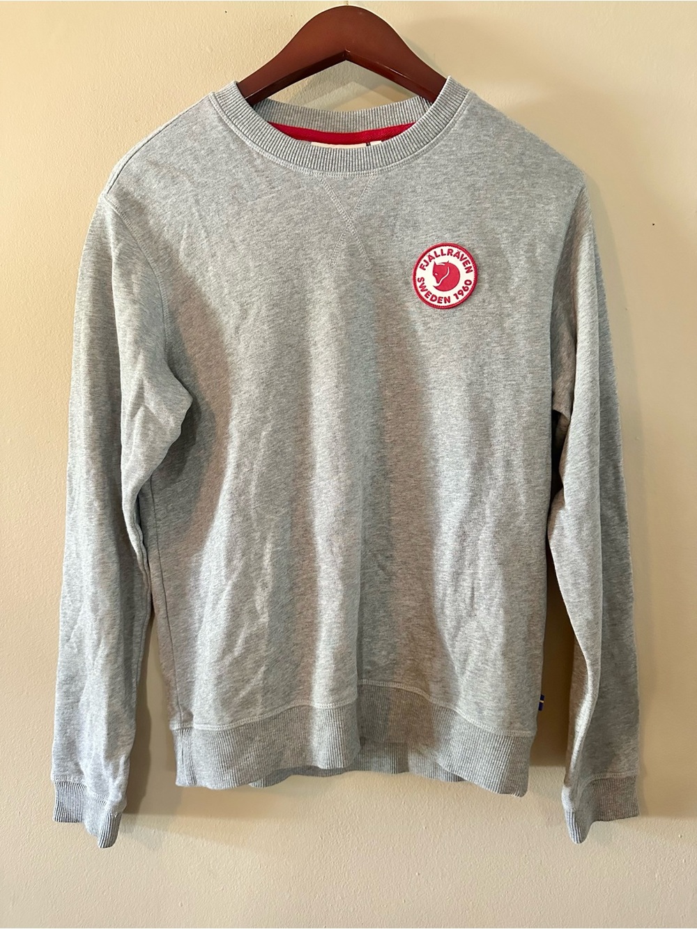 Fjallraven Classic 1960 Logo Badge Gray Jumper Crewneck Sweatshirt, Sz M